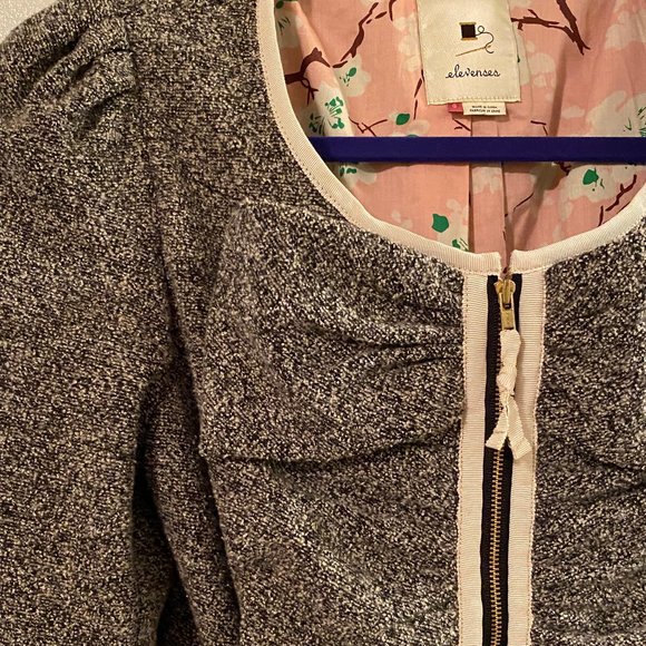 EUC Anthropologie Elevenses B/W Blazer 6 - Picture 6 of 8